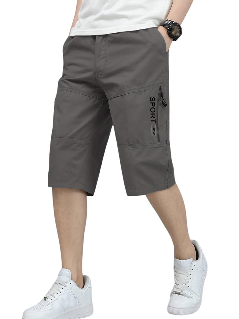 TAGDO® Men's Solid Cotton Shorts | Shorts Pant for Men | Shorts for Men (RF-Cotton-Shorts-2003-Dark Grey-M) - Image 5