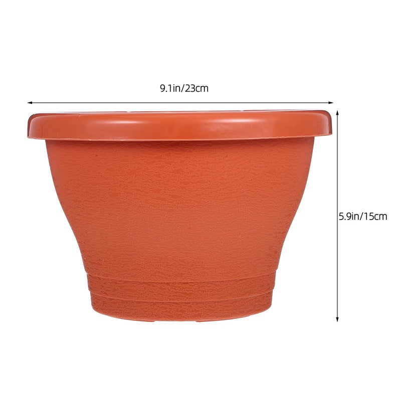 Brown Wall Mounted Planter 250mm Thickened Flower Pot For Indoor Outdoor Balcony Living Room - Image 3