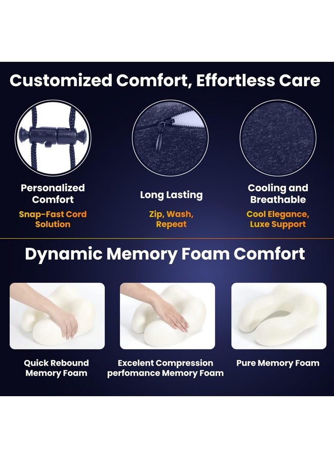 Dr Trust - Dr Trust Usa Travel Neck Rest Pillow For Airplanes, Memory Foam Air Travelling Head Rest Support For Adults Flights Accessories Orthopedic Aircraft Pillow Recommended For Neck Pain -358, Black - Image 1
