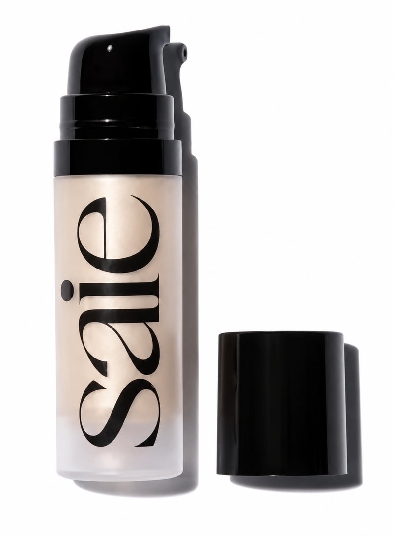Saie Mini Glowy Super Gel Lightweight Illuminator 15ml - Luminizer + Makeup Primer for Glowing Skin - Enriched with Vitamin C + Hydrating Squalane Oil - Wear Alone or Under Makeup - Starglow - Image 1