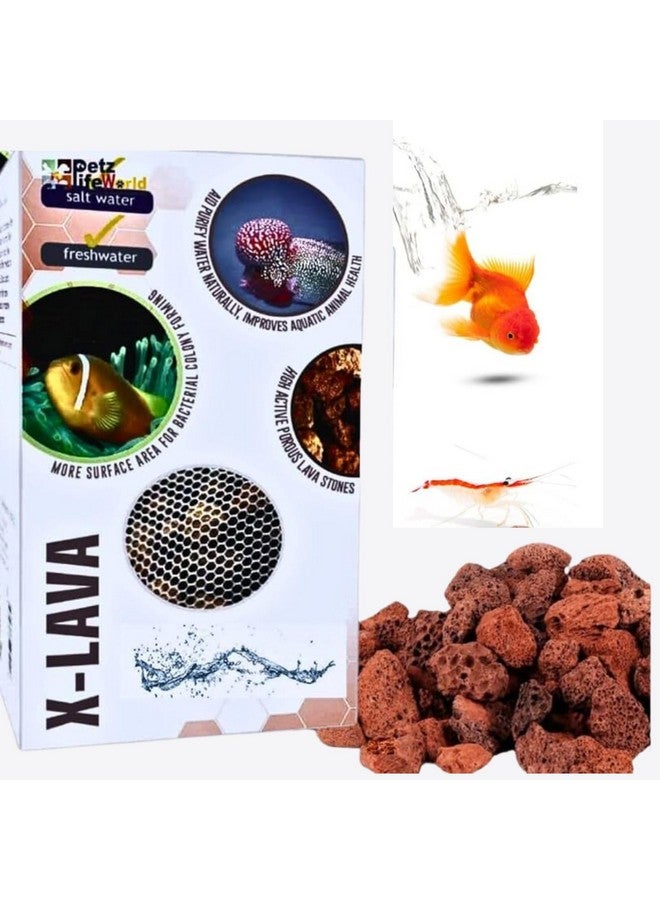 VAYINATO Aquatic Remedies X-Lava Filter Media, 800Ml (600G) | The Finest Hand Picked Volcano Lava Porous And Water Treatment Filter Media For Aquarium (Pack Of 1) - Image 1
