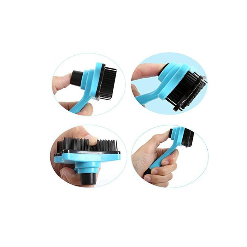 SOLARAE Pet Supplies Comb For Dogs Pet Cat Fur Hair Grooming Cat Comb Dog Hair Shedding Hair Tool Brush Products for Animals Blue - Image 2