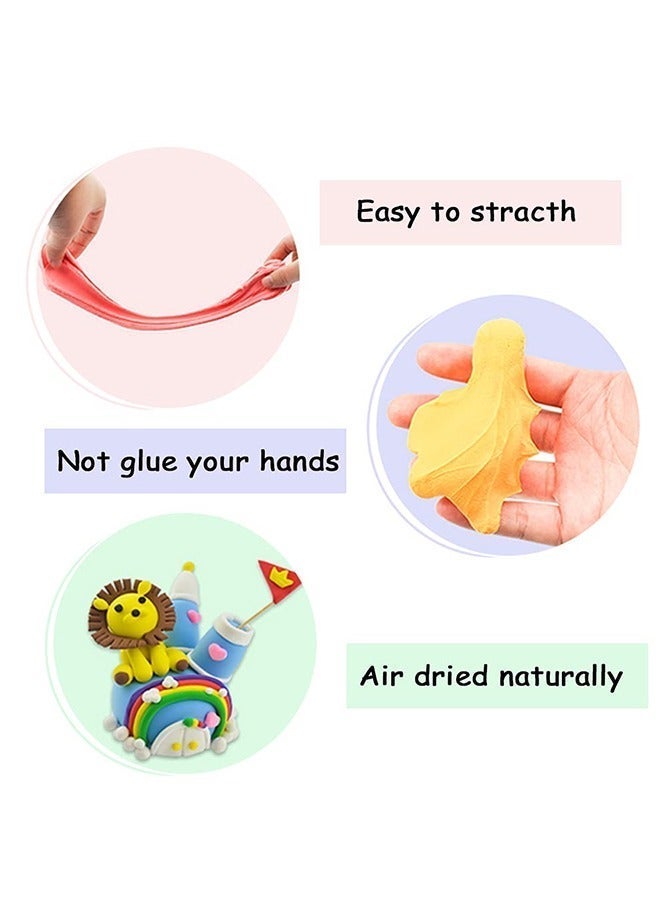 Wish 36 Colors DIY Plasticine, Air Dry Clay, Super Light Modeling Clay for Kids Creative DIY Crafts, Non Toxic Educational Clay Toys Set with Tools, Art Gift for Boys and Girls Age 4+ - Image 3