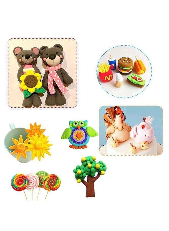 Wish 36 Colors DIY Plasticine, Air Dry Clay, Super Light Modeling Clay for Kids Creative DIY Crafts, Non Toxic Educational Clay Toys Set with Tools, Art Gift for Boys and Girls Age 4+ - Image 5