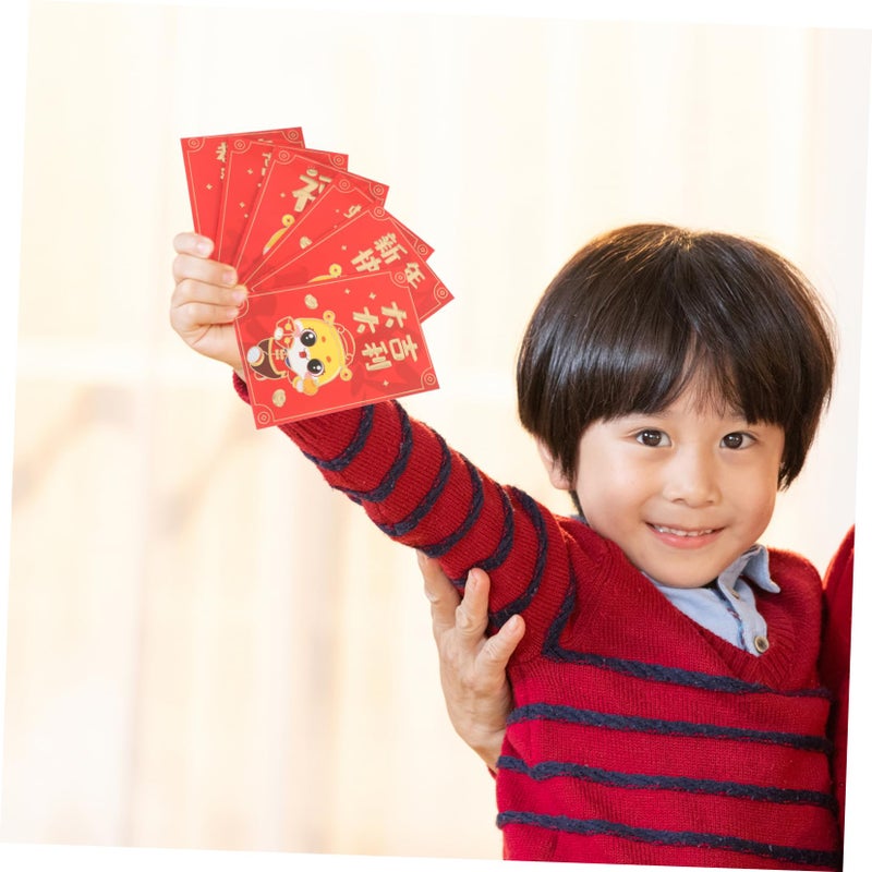 Chinese New Year Red Envelopes 10pcs Cartoon Design Lucky Money Packets For Gifting - Image 5