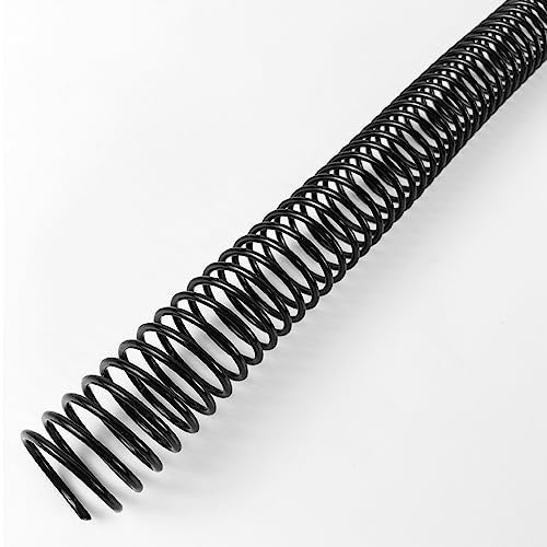Binditek 50 Pack Plastic Spiral Binding Coils, 28mm (1-1/8"), 240 Sheet Capacity, 4:1 Pitch, Black, 48 Loops, for Letter Size, for Students and Coworkers - Image 1