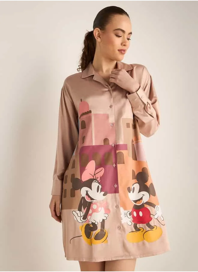 فاف Collared Longsleeve Shirt Dress For Female