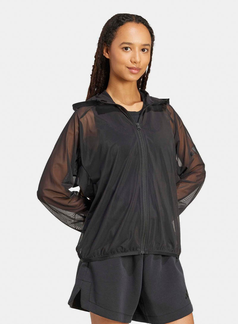 Adidas Soft Lux Mesh Full-Zip Hoodie - Image 3