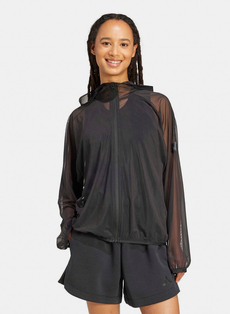 Adidas Soft Lux Mesh Full-Zip Hoodie - Image 1