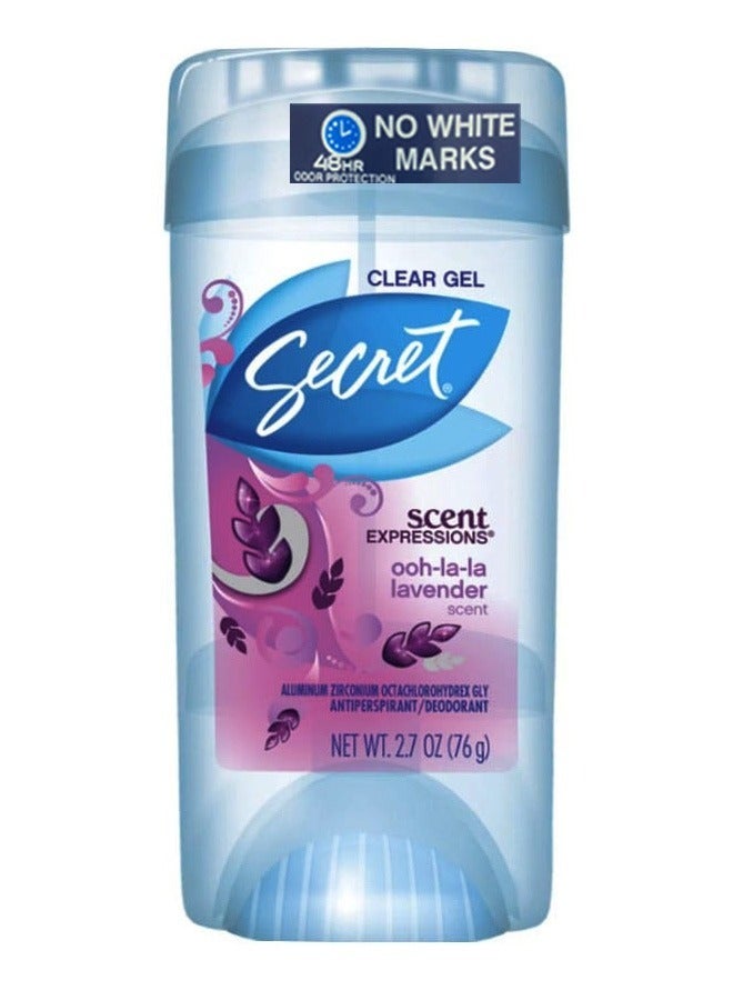 Secret Scent Expressions Ooh-La-La Lavender Crystal Clear Gel Deodorant Stick for Women 76g