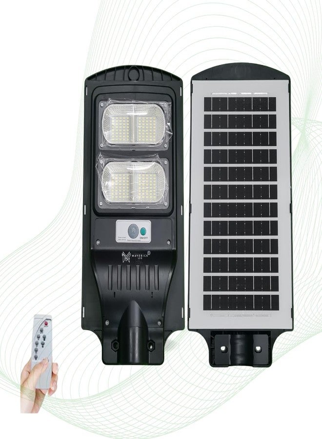 Maverick led 80W Solar LED Street Light Outdoor – Motion Sensor, Dusk to Dawn, Remote Controlled – Waterproof IP65, 256 LEDs, Cool White – No Pole Included – Ideal for Garden, Street, Pathway, Lawn (Pack of 1) - Image 3