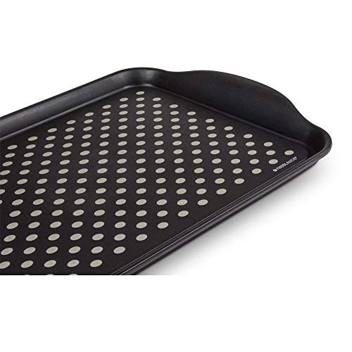 Freelance Anti Slip Serving Tray - 44 x 29 cm - Black - Non-Slip Rubber Surface, Break-Resistant - Versatile Anti Skid PP Plastic Kitchen & Dining/Coffee Table Trays for Breakfast/Food/Tea - Image 3