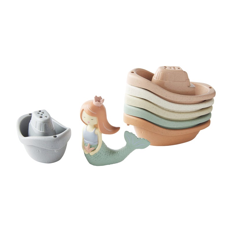 Mud Pie Children's Stacking Boat Set, Mermaid - Image 5