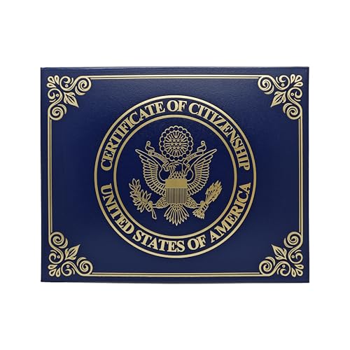 ASVP Shop US Citizenship Certificate Holder – Padded Cover with Gold Seal - Naturalization Gift for New Citizens - Protect Your Certificate of Citizenship - Image 1