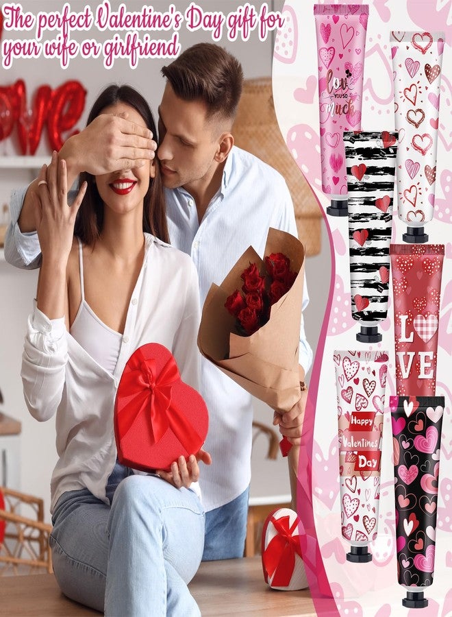 Loopeer 12 Sets Valentine's Day Hand Cream Lip Balm Bulk Gifts Galentine's Day Gift Valentine Party Favor Love Heart Mini Travel Size Moisturizing Hand Lotion for Women Coworker Teacher Nurse, 30 ml - Image 3