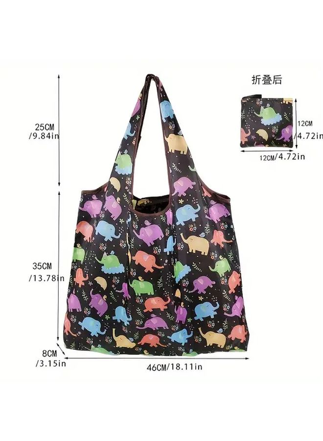 Foldable Heavy Duty Shopping Bags Sheap Camel Rose Large Capacity Tote Reusable Polyester - Image 3