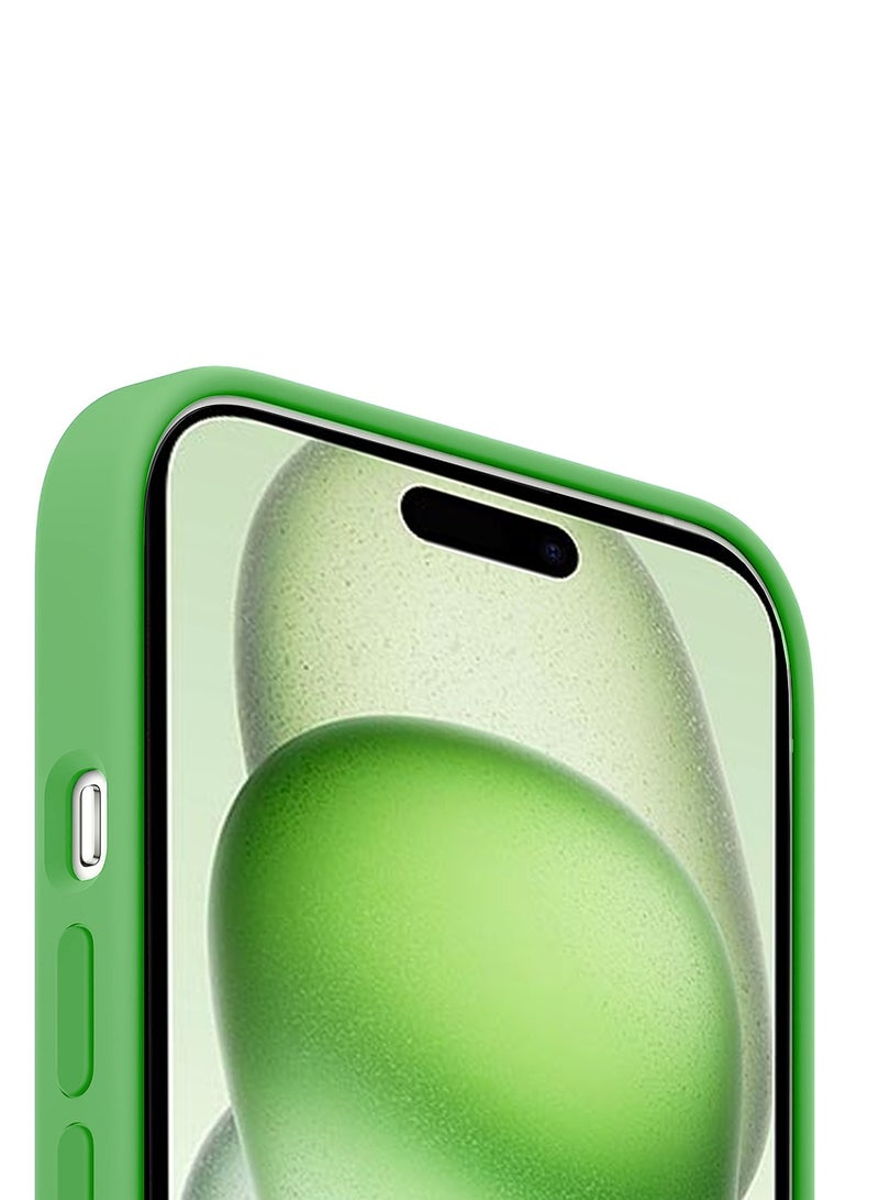 Wtech Soft Liquid Silicone Case Cover With MagSafe For Apple iPhone 15 2023 Neon Green - Image 4