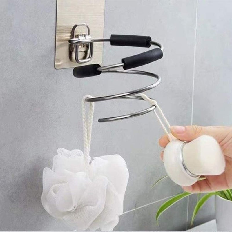 DHVSAM Hair Dryer Holder Wall Mount,Bathroom & Bedroom Hair Care Styling Tools Organizer for Flat Iron,Curling Wand,Hair Straightener (Black) - Image 2