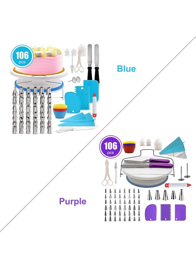 106-Piece Cake Decorating Turntable Set Multicolour  - Image 4
