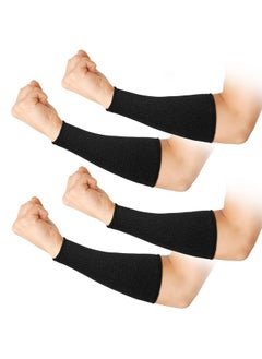 Geyoga Geyoga 2 Pairs Cut Resistant Sleeve Arm Protection Sleeves Level 5 Protection Safety Protective Sleeves for Men Women (Black, 9.45 x 4.72 Inches)  - Image 1