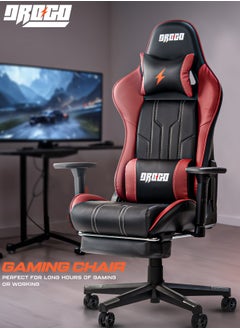 Wrath Pro Ergonomic Gaming Chair, Computer Chair with Adjustable Seat, PU Leather, 3D Armrest, Memory Foam Head & Lumbar Support Pillow Home & Office Chair with Footrest & Recline Black / Wine Red - pzsku/Z356DA7A40FED0596D1F4Z/45/_/1727861518/c30e419c-06bd-453e-8020-fc9099a4924c