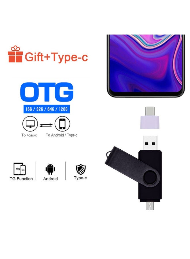 High-speed Usb2.0 3.0 Mobile Phone Mobile USB OTG Android Computer Dual-use Gift Lettering USB Wholesale-Color:Gold-Capacity:2.0 8GB - Image 3