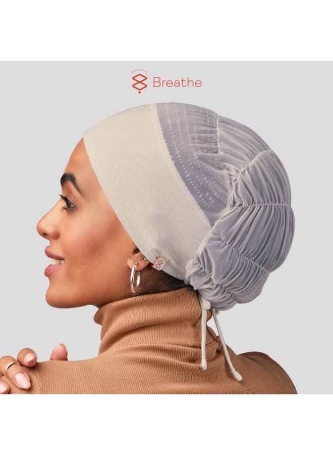 Breathe Bamboo Flow Bandana Ultra Grip Breathable Undercap -beige