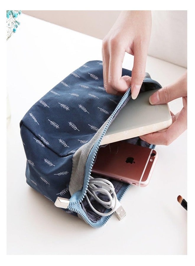 PUSHKH Travel Cosmetic Pouch Portable Makeup Organizer Toiletry Zipper Bags for Women Ladies Girls, Pack of 2 - Image 4