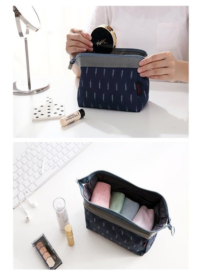 PUSHKH Travel Cosmetic Pouch Portable Makeup Organizer Toiletry Zipper Bags for Women Ladies Girls, Pack of 2 - Image 3