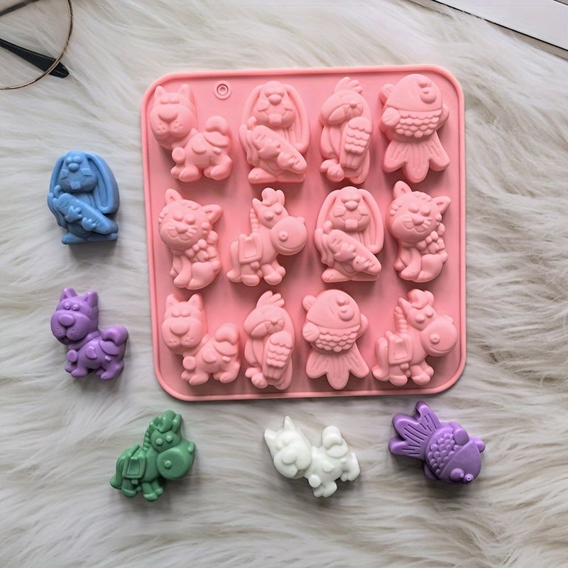1pc Silicone Candy Chocolate Cake Mold With 12 Cavity Shapes Random Color For Baking DIY Sweets Ice Cubes Birthdays Weddings Showers Release Dessert Mold - Image 5