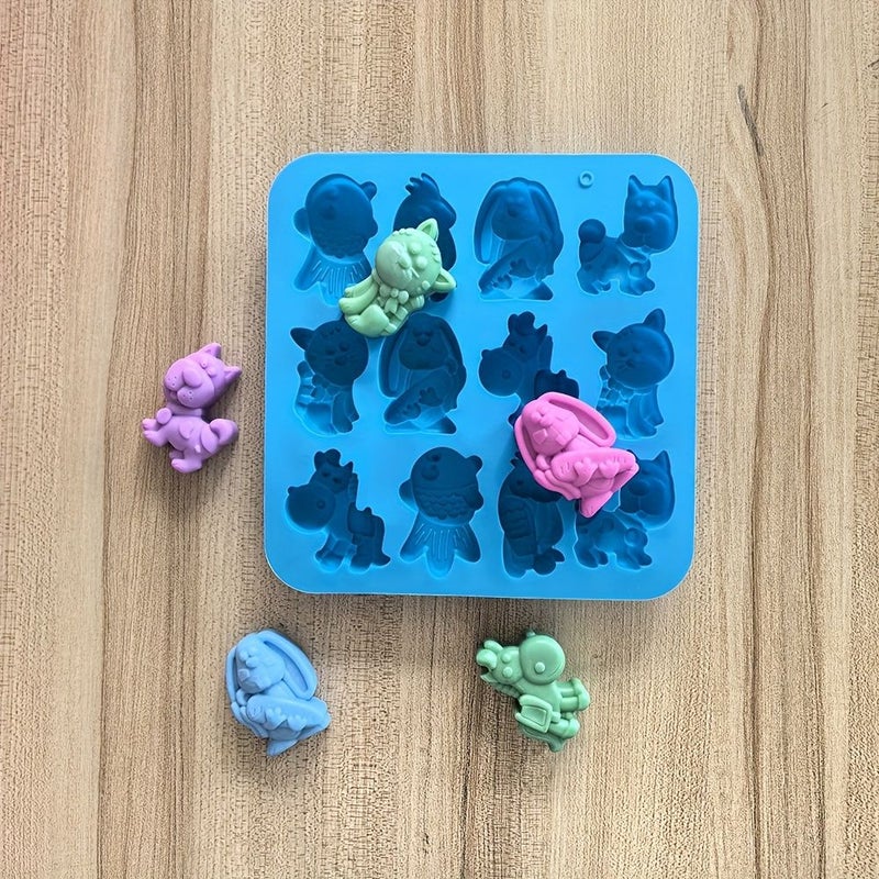 1pc Silicone Candy Chocolate Cake Mold With 12 Cavity Shapes Random Color For Baking DIY Sweets Ice Cubes Birthdays Weddings Showers Release Dessert Mold - Image 4