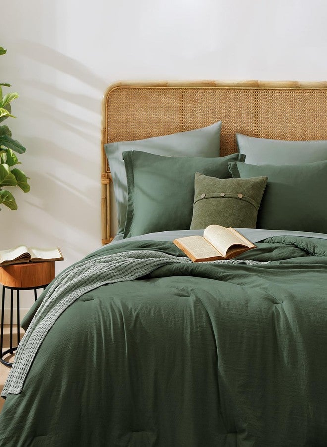 WRENSONGE Twin XL Comforter Set, 5 Pcs Soft Twin Size Comforter Sets- Deep Forest Twin Comforter, Fitted Sheet, Flat Sheet, 2 Pillow Shams, 2 Pillowcases, Warm Twin Bedding Sets All Season - Image 4