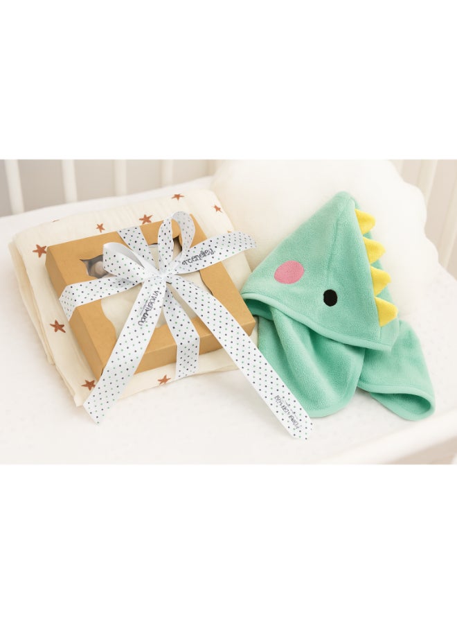 كايندر فالي منشفة بغطاء للرأس روري - أخضر - Image 5