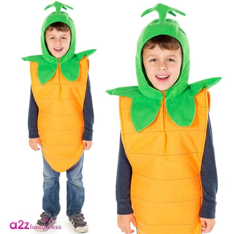 PRETEND TO BEE Carrot Tabard Fancy Dress Costume for Kids, Unisex, 3-7 Years - Image 2