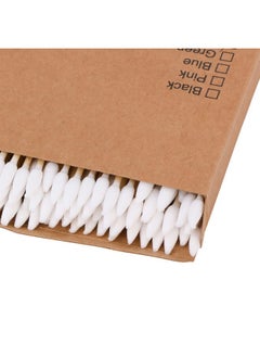 Yoseng Natural Bamboo Cotton Swabs, Eco-Friendly & Biodegradable – Comfortable and Soft,Two Tip Buds –2 Different Cotton Buds–Bamboo Cotton Swabs for Ears Cleaning and Makeup- Zero Plastic (1 Pack of 100)  - Image 2