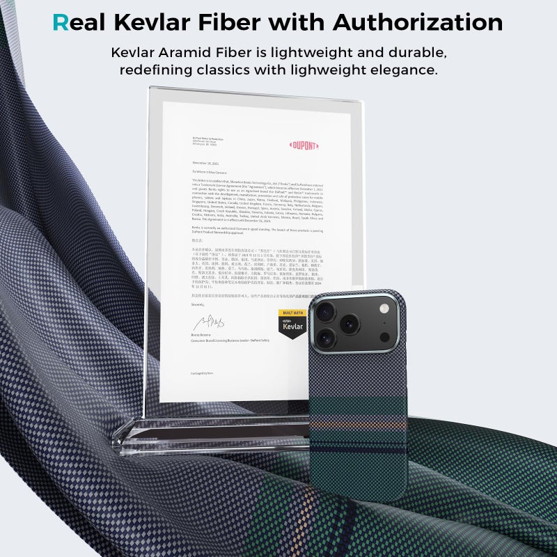 BENKS for iPhone 17 Pro Max Case, Compatible with Magsafe, Aurora ArmorAir Ultra Slim & Lightweight Minimalist Case Built with Dupont Kevlar 600D & 1000D Aramid Fiber, Multi-Color - Image 3