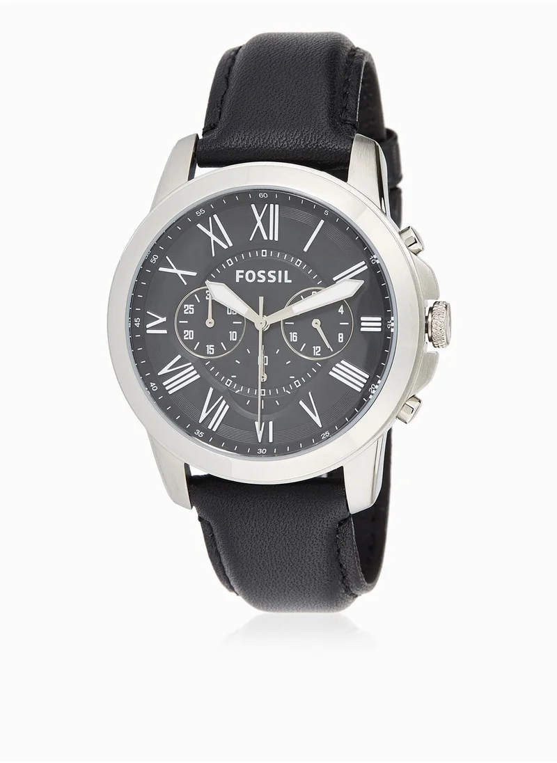 FOSSIL Grant Black Leather Watch
