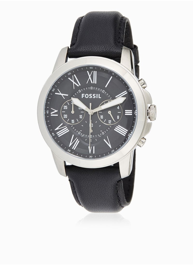 FOSSIL Grant Black Leather Watch  - Image 1