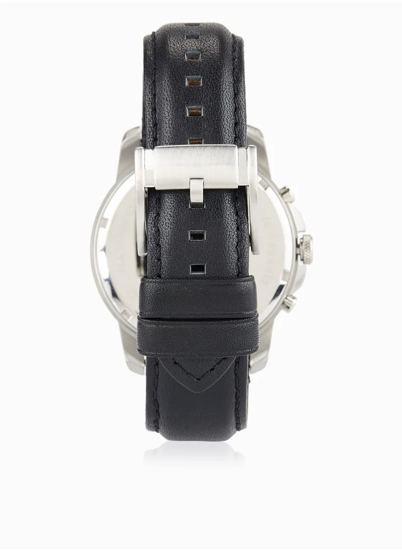 FOSSIL Grant Black Leather Watch
