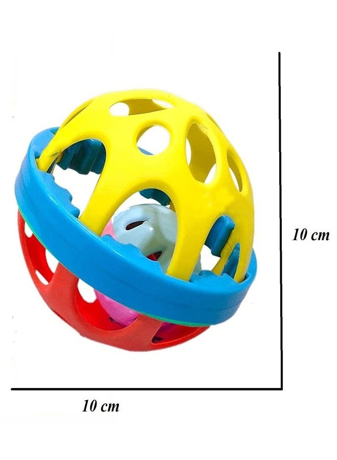 Shivaaro Kid's Soft Plastic Rubber Body Rolling Hand Bell Ball Baby rattles Toy Rattle Toys for Infants New Born Toys (Multi Color) - Image 2