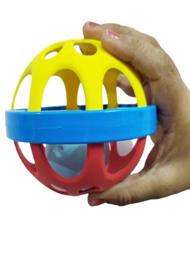 Shivaaro Kid's Soft Plastic Rubber Body Rolling Hand Bell Ball Baby rattles Toy Rattle Toys for Infants New Born Toys (Multi Color) - Image 3