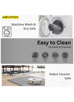 MEKITON MEKITON - Premium Bathroom and Door Mat - Super Absorbent, Non-Slip, Quick Drying, Soft Plush Surface, Ideal for Entryways, Kitchens, and Bathrooms - 75 x 45 cms (Gray)  - Image 5