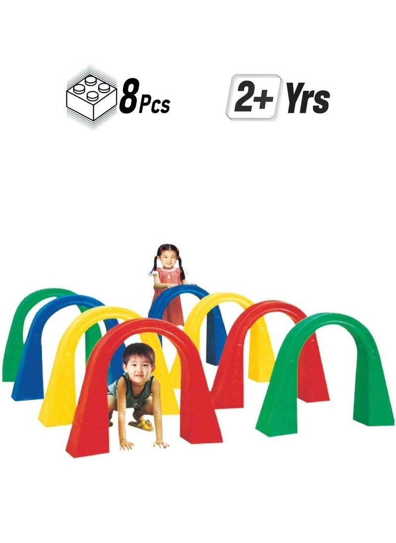 Rainbow Toys RBW TOYS Kindergarten Sports Plastic Three-dimensional Drilling Cave Each Group of 8 Children Drill Hole Arched Door  - Image 1