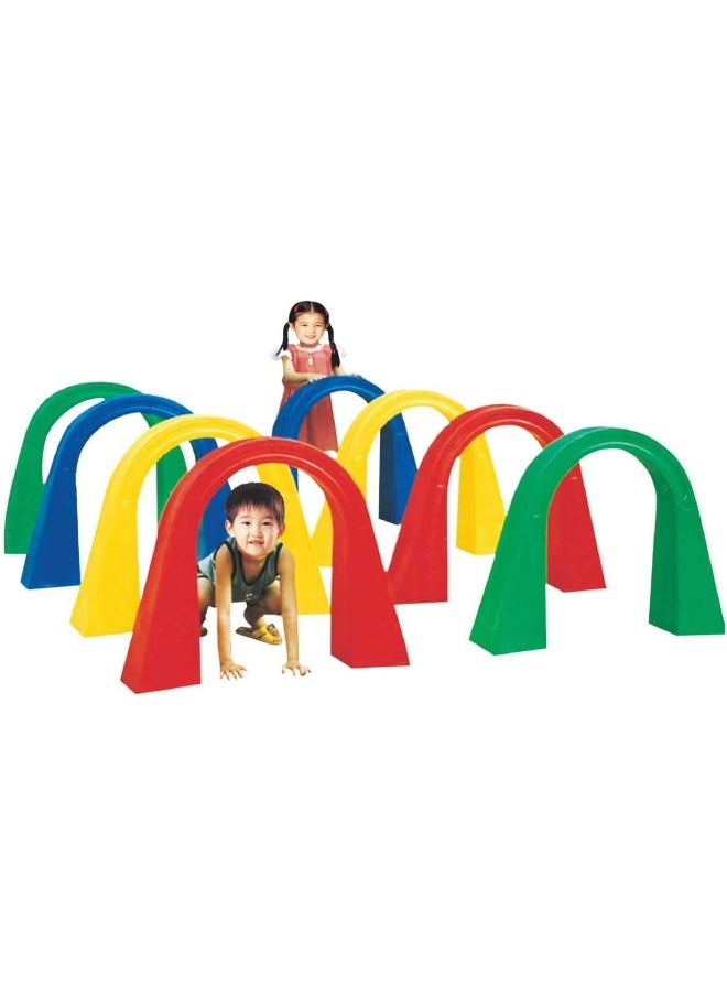 Rainbow Toys - RBW TOYS Kindergarten Sports Plastic Three-dimensional Drilling Cave Each Group of 8 Children Drill Hole Arched Door - Image 1
