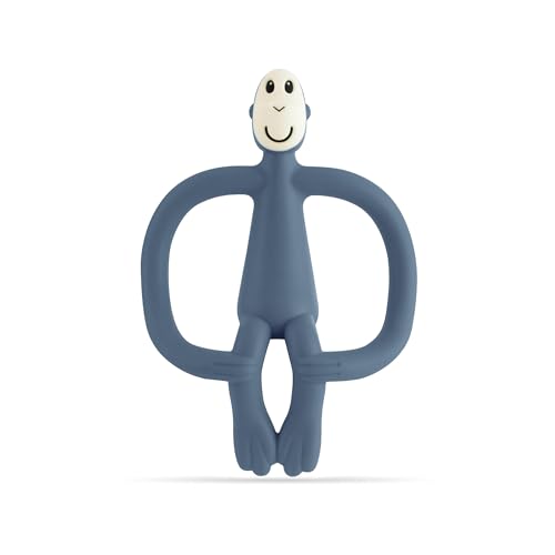 Matchstick Monkey Original Teether Gel Applicator Silicone Baby Teether EasytoGrip BPAFree Supports SelfSoothing Early Brushing 3 Months 4 Inches Airforce Blue - Image 1