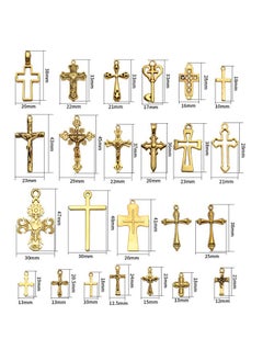 BronaGrand 25 Pieces Mixed Crosses Charms Pendants Jewelry Findings For Making Bracelet And Necklace  - Image 2