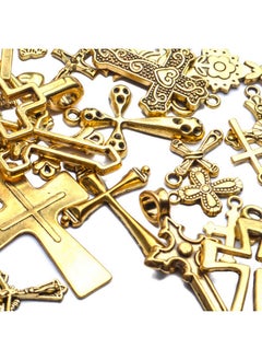 BronaGrand 25 Pieces Mixed Crosses Charms Pendants Jewelry Findings For Making Bracelet And Necklace  - Image 4