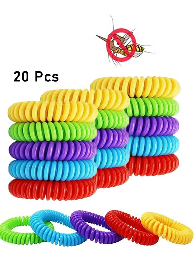 Generic 20 Pcs Mosquito Repellent Bracelets, Insect Repellent Wristband, Waterproof Bug Repellent Wristbands Safe, Natural Anti Mosquito Bracelet for Indoor and Outdoor Protection for Adults and Kids  - Image 1