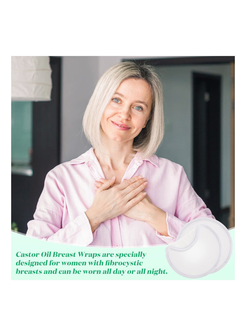 XiuWoo Breast Pads, 4 PCS Castor Oil Nursing Soft Organic Pack Wrap, Reusable Washable Compress for Comfort Relaxing Sleeping, Soothing Daily Use, Not Included - Image 5