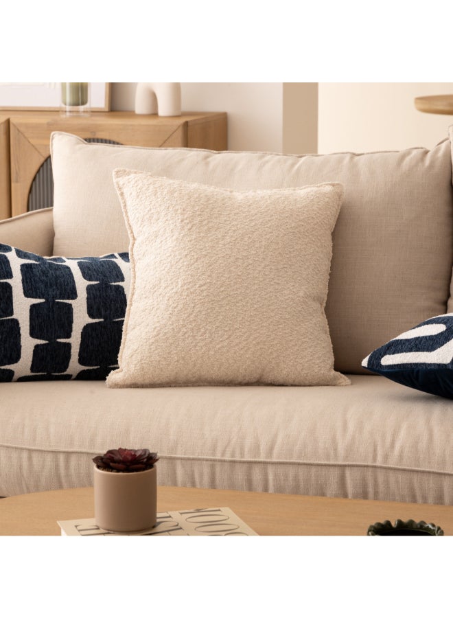 atmosphera Soana Bouclette Square Shaped Cushion Ivory 45 x 45cm 204403A - Image 5